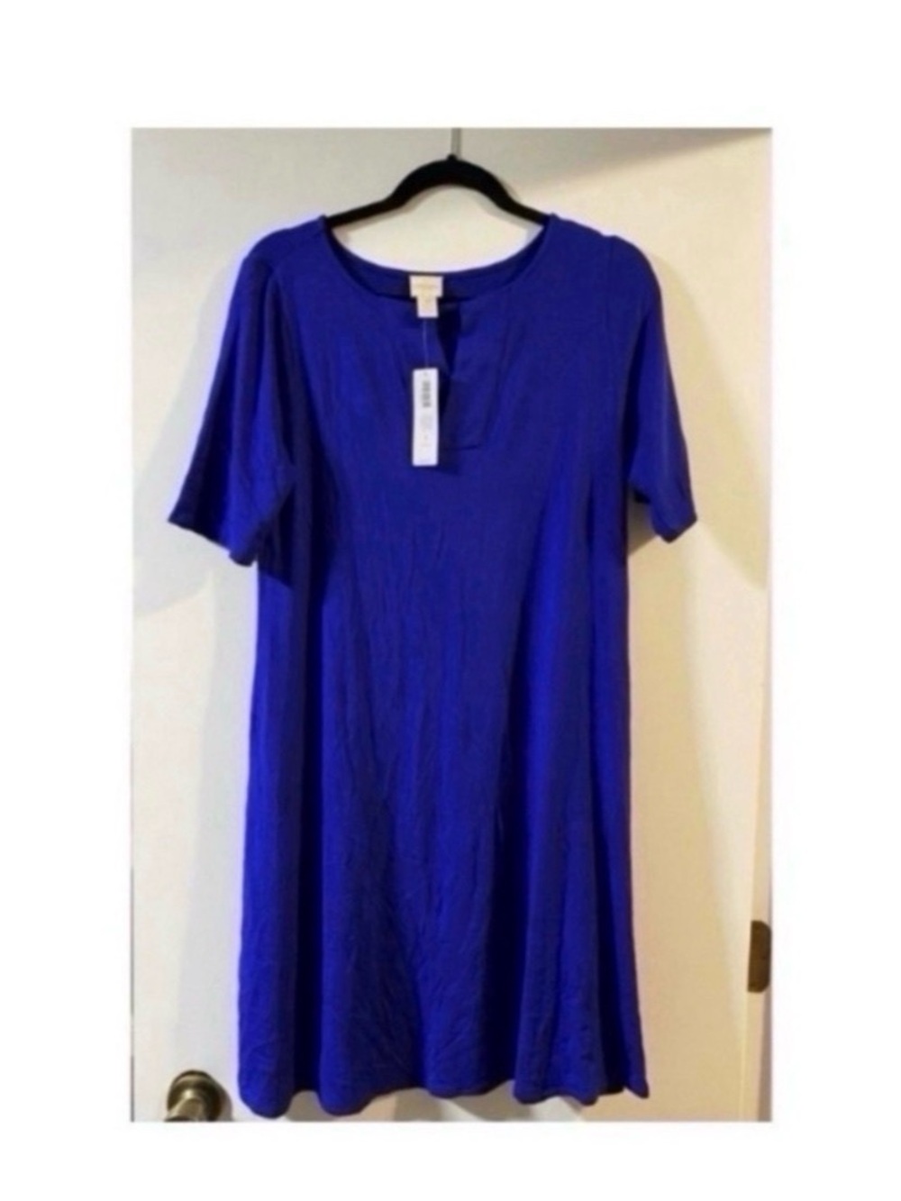CHICO’S Royal Blue Swing T Shirt Dress Size Medium New! - Picture 4 of 7